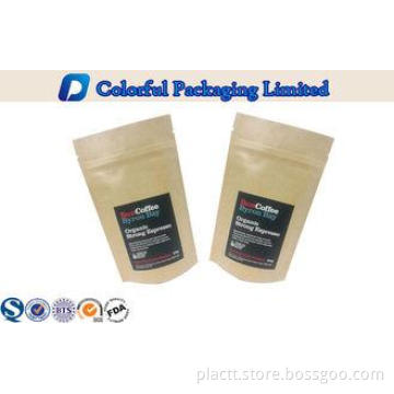 100g 200g Kraft Paper paper pouch packaging For Coffee Bean